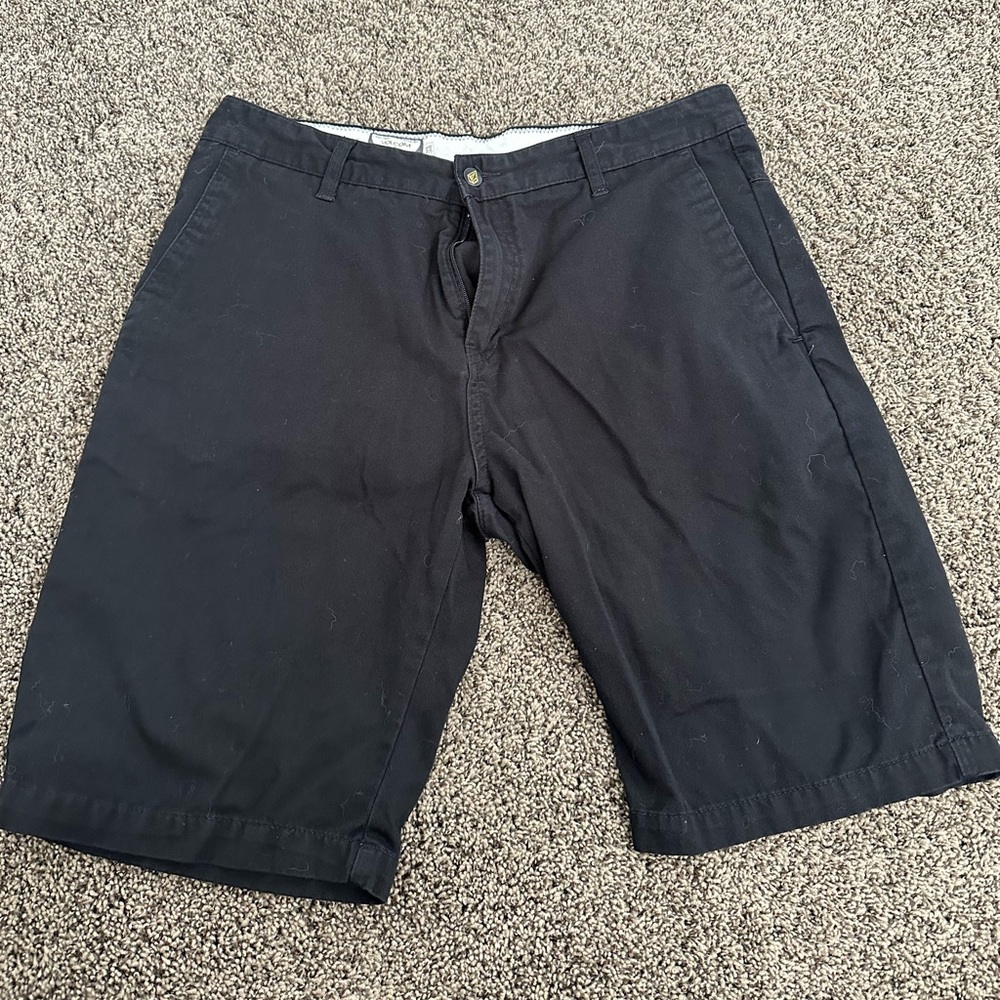 Men’s  Volcom shorts size 34 black Chino straight fit
